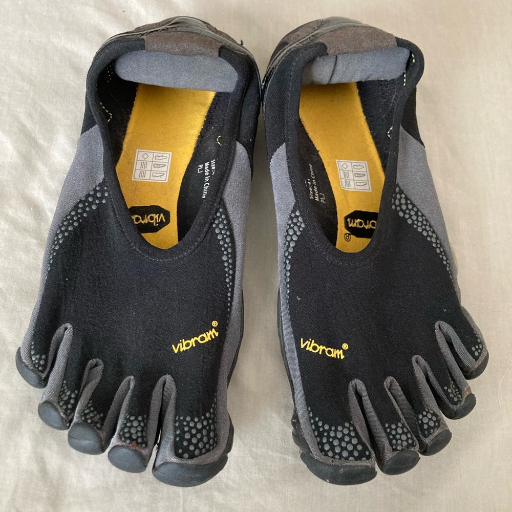 Vibram Black and Gray FiveFingers Athletic Shoes